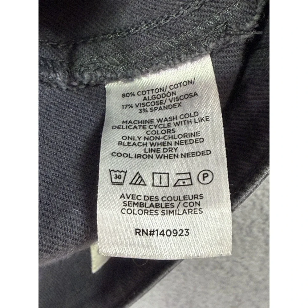 Ann Taylor Loft Jeans Womens 6 Gray Denim Mid Rise Palmer Wide Leg Stretch